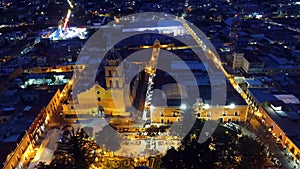 Night shot of Atlixco puebla