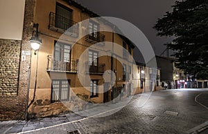 Night shot Barrio Humedo, humid district, of Leon old town