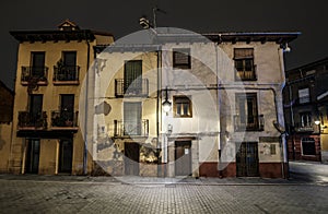 Night shot Barrio Humedo, humid district, of Leon old town photo
