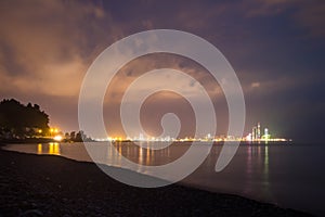 Night shot of Batumi, Georgia