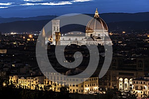 Night shot of Florence, Italy