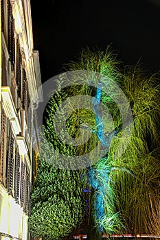 Night shot of a lighting event