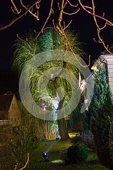 Night shot of a lighting event