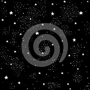 Night sky background stars  vector illustration