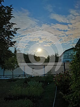 Night, sky, cloudscape, moon