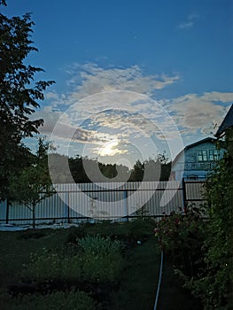 Night, sky, cloudscape, moon