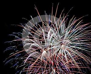 A Night Sky Full of Exploding Fireworks