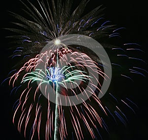 A Night Sky Full of Exploding Fireworks