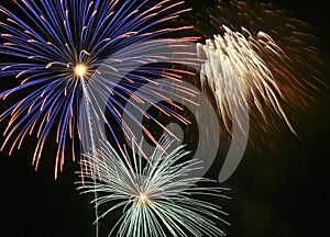 A Night Sky Full of Exploding Fireworks