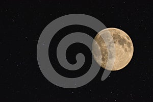 Night sky and full Moon
