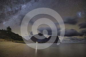 Night sky from Lagoon Beach, Lord Howe Island, Australia