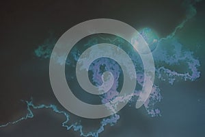 Night sky with moon in the clouds