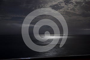 Night sky with moonlight clouds