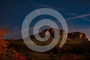 Night Sky Over Superstition Mountains