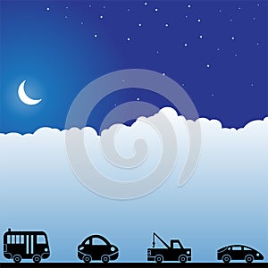 Night Sky Scene - Autos