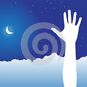 Night Sky Scene - Hand