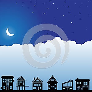 Night Sky Scene - Homes