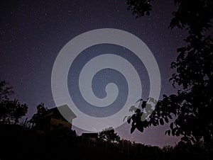 Night sky, stars, universe background, astrophotography, cosmos wallpaper, milky way and planets at Klenice, Croatia photo