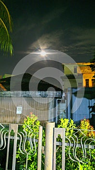 night sky view and beutiful moon