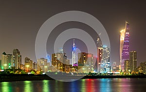 Night skyline of Kuwait City