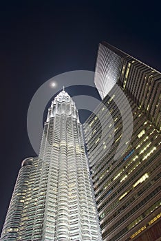 Night skyscraper Petronas