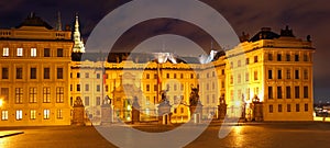 Night Square in Old Town in Prague Castle