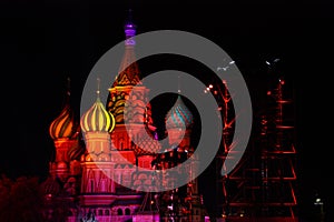 Night St. Basil Cathedral