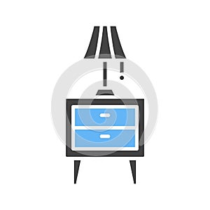 Night Stand Icon Image.