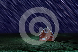 Star Trail Night Time Lapsed Exposure in Palouse Washington