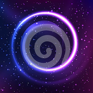 Night starry sky with spiral element