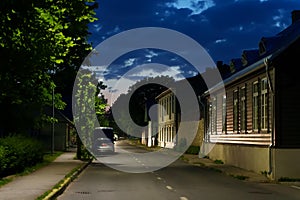 Night street in Haapsalu