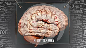 Night terrors in human brain