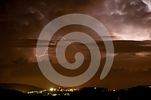 Night thunderstorm Apennines