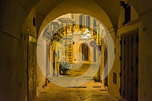Night time in the backstreets of Martina Franca, Puglia, Italy