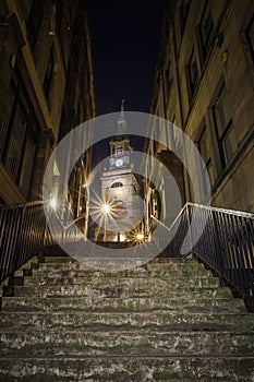 Night-time city scene. Newcastle -upon-tyne