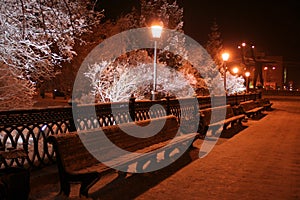 Night-time illumination of Novosibirsk photo