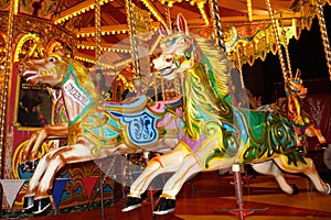 Night time merry go round