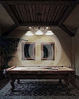 Night Time Billiards Pool Table Game