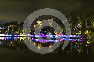 Night time shot of Singapore