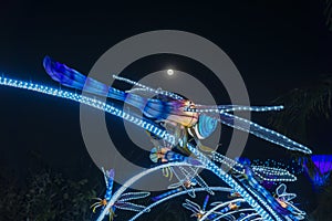 Night time shot of Singapore