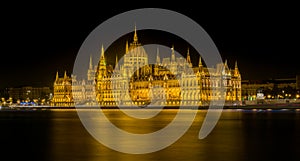 Night Time View of the Hungarian Parliament Building