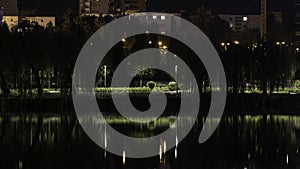 Night time view from a park in Cluj-Napoca