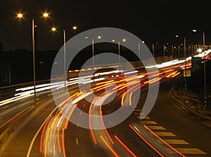 Night traffic photo