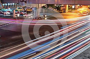 Night Traffic in Bangkok