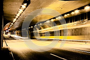 Night traffic on city streets