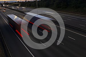 Night traffic on the motorway