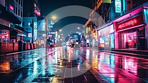 night traffic night city street generative AI