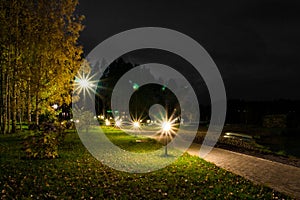 Night trail in the Park