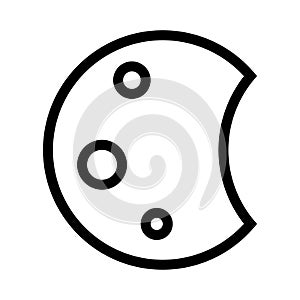 Night vector line icon