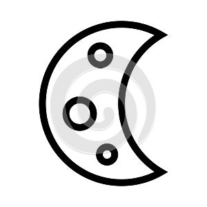 Night vector line icon